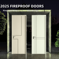 Porte intérieure moderne coupe-feu à battant manuel en PVC, insonorisée, surface finie, pour appartement, école, villa, hôtel, garantie 5 ans