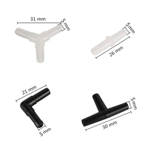 Conectores de Tubería de Plástico en Forma de T, Codo Recto de 5 <span class=keywords><strong>mm</strong></span>, Conectores de Tubo de Aire en Forma de <span class=keywords><strong>Y</strong></span> - Product Image 2