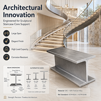 Innovation architecturale légère : Poutre en titane sur mesure à grande portée pour support central d'escalier sculptural