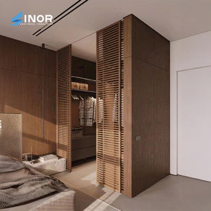 Armario de Madera Maciza Impermeable, Armario de Almacenamiento Independiente con Cajones y Estantes Abiertos, Diseño Moderno y Minimalista - Product Image 5