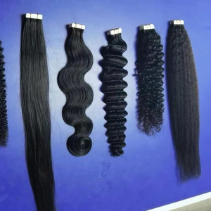 Cinta <span class=keywords><strong>Yaki</strong></span> Virgen sin procesar Ins Vendor Indian Afro Kinky Straight Tape en extensiones de cabello 100% Cabello humano Rizado Tape Hair - Product Image 1