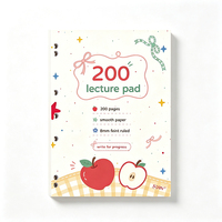 Cuaderno Personalizado A4 para Conferencias, 200 Páginas, Papel Perforado con Rayas de 8 mm, Fácil de Desprender, Recargable, para la Escuela y la Universidad