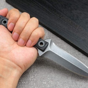 Cuchillo OEM Personalizado Portátil con Hoja Fija D2, Mango G10, Multifunción, Acero Inoxidable, 25mm de Ancho, HK DE025, para Camping, Supervivencia y Bricolaje - Product Image 3