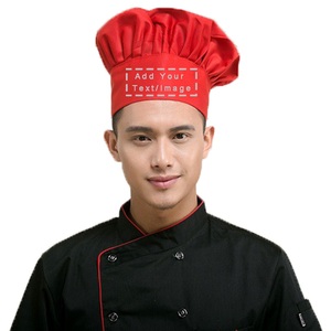 Gorro de <span class=keywords><strong>Chef</strong></span> de cocina personalizado, de algodón, ajustable, color negro - Product Image 5