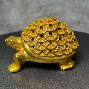 Estatueta de Tartaruga com Padrão de Moeda Dourada de Alta Qualidade, Símbolo da Sorte Chinês, Presente Cultural para Decoração de Casa e Coleção - Product Image 6