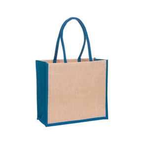 Bolsa de yute plegable de diseño compacto con bolsillo de almacenamiento para compras, viajes a la playa o compras de emergencia. - Product Image 1