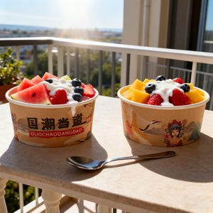 ชามกระดาษคราฟท์แบบใช้แล้วทิ้งสำหรับใส่อาหารในร้านอาหารชามกระดาษสำหรับใส่สบู่พิซซ่า - Product Image 3