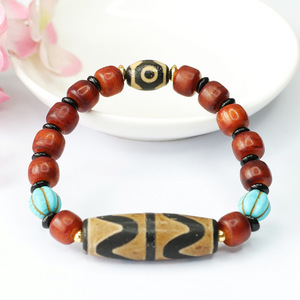 Pulsera de Ágata con Cuentas del Tíbet <span class=keywords><strong>Huya</strong></span> 2026, Estilo Étnico, Venta al por Mayor de Fábrica, S3102501 - Product Image 6