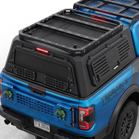 Coque de camping-car pour camion en alliage d'aluminium durable avec trois portes pour camions de taille standard et de taille moyenne 4x4 Overlanding