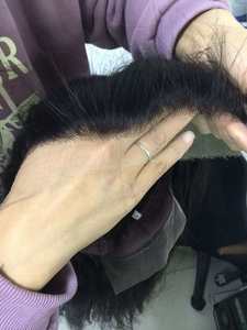 รับสั่งทำวิก<span class=keywords><strong>ผม</strong></span>สีดำธรรมชาติแบบลูกไม้ด้านหน้า HD วิกผมบ๊อบสั้นแบบลูกไม้ด้านหน้า ทำจากผมแท้บราซิล พร้อมหน้าม้า - Product Image 6