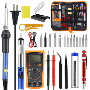 Soldador Eléctrico de 60W 110V 220V con Temperatura Ajustable y Kit de Soldadura para Reparaciones - Product Image 1