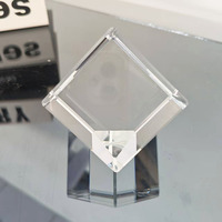 Bloc de verre K9 vierge en forme de cube de cristal gravé au laser UV Xtool, 5x5x5 cm, vente en gros