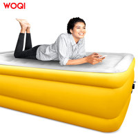 WOQI Vente en gros de matelas à ressorts à coussin d'air gonflable surélevé pour adultes et enfants Pompe de charge intégrée