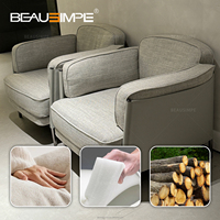 Fauteuil chaise longue en tissu de luxe minimaliste moderne Shelley pour hôtel, salon, chambre, appartement, villa