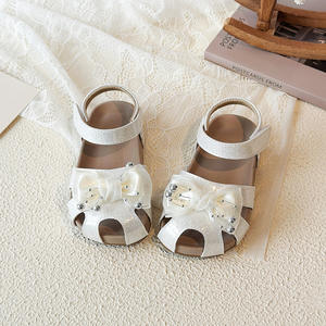 Sandales Princesse à Bout Fermé pour Enfants avec Velcro, Nouveau Style Été 2026, Nœud Mignon, Chaussures de <span class=keywords><strong>Marche</strong></span> pour Petites Filles et Bébés avec Semelle Souple en TPR - Product Image 2