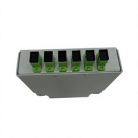 Boîtier de terminaison fibre optique MINI 6 cœurs SC APC sur rail DIN, boîte de distribution optique, plateau de raccordement pour armoire intérieure CATV FTTH FTTx