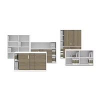 Meuble de bureau moderne convertible et sécurisé, avec tiroirs en acier et casiers de rangement, pour l'école et le bureau à domicile
