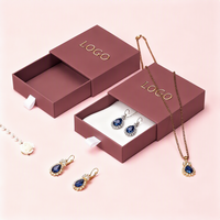 Vente directe d'usine Boîte à bijoux en carton pour bagues, boucles d'oreilles, colliers, boîte cadeau en papier rigide avec tiroir coulissant, boîte à lunettes