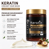 Masker Rambut Keratin Creamy 1000ml Perawatan Menutrisi Mendalam Melembapkan Menghaluskan untuk Rambut Kering Rusak Memperbaiki Mengurangi Kerusakan