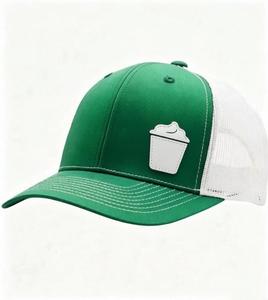 Gorra de béisbol trucker de 5 paneles con parche de cuero vintage personalizado al por mayor, ajustable con hebilla única, unisex, deportiva, 100% - Product Image 4