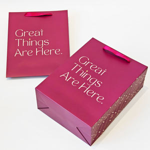 Sac en papier de luxe personnalisé avec logo, sac de shopping, emballage en carton recyclable et biodégradable, prix bas, poignée incluse, papier cadeau - Product Image 2