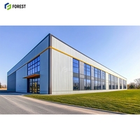 Almacén de estructura de acero para almacenamiento de productos agrícolas con flujo de aire natural y ventanas de techo