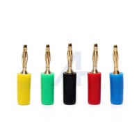 JIALUN Fiche banane en laiton plaqué or Mini connecteur de fiche banane en cuivre de 2mm
