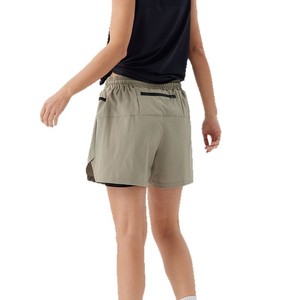 Short de sport vintage d'été à séchage rapide, double couche, anti-chafing, en fibre de polyester, deux-en-un, avec cordon de serrage à la taille, pour le basketball - Product Image 5