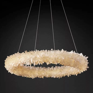 Lámparas Colgantes Modernas de Lujo con Cristal de Roca Natural para Sala de Estar, con Altura Ajustable, Tamaño Mediano - Product Image 1