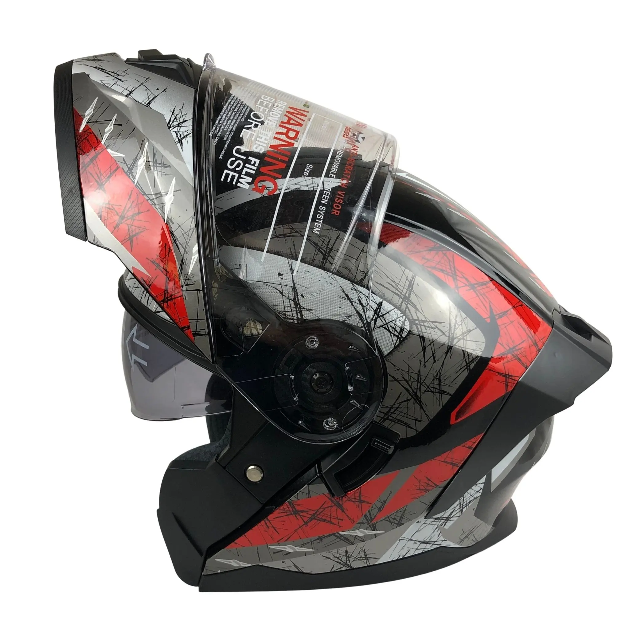 Nuova grafica migliore vendita sicuro Flip Up casco moto con visiera parasole tutti a prezzi accessibili casco moto