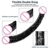 Double Tong Soft Realistic Dildo pour femmes, masturbation, sex toys anaux pour adultes, jouets sexuels pour hommes et femmes, sex toys en ligne