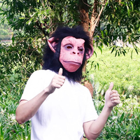 Masques réalistes en latex de singe, gorille, babouin, chimpanzé, tête entière, pour Halloween, anniversaire, Noël, décoration de fête, thème de vacances pour adultes