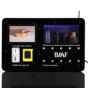 USA thiết kế mới tùy chỉnh màu đỏ 5 phun vòi phun đứng nước hoa Máy bán hàng tự động với 43 inch màn hình cảm ứng SDK chức năng - Product Image 4