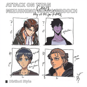 Attacco di vendita a caldo sul modello di titano Anime Mizushino Shun metallo con spilla placcata tecnica - Product Image 3