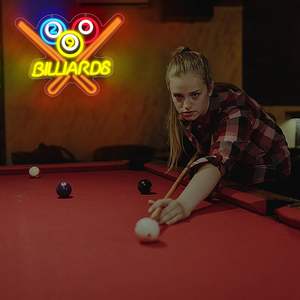 Enseigne néon LED de billard pour décoration murale, enseigne LED lumineuse pour bar, club de snooker, ou cave à homme - Product Image 4