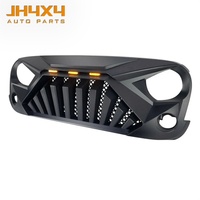Nouveaux accessoires de voiture, calandre avant avec lumières LED pour Jeep Wrangler JK 2007-2017