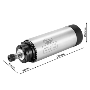 มอเตอร์แกนหมุน CNC แบบระบายความร้อนด้วยอากาศ ER11 0.8KW ความยาวปลายแกนปรับได้ 65 มม. เหมาะสำหรับงานแกะสลักไม้และงานกัดซีเอ็นซี - Product Image 2