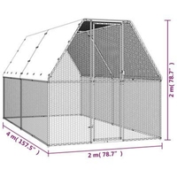 Cage à poulets d'extérieur 3x12x2 m en acier galvanisé à chaud, type A, nouvelle cage pour élevage de poulets