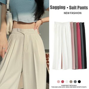 <span class=keywords><strong>Pantaloni</strong></span> da donna di alta qualità <span class=keywords><strong>pantaloni</strong></span> larghi con <span class=keywords><strong>doppio</strong></span> <span class=keywords><strong>bottone</strong></span> Casual a vita alta <span class=keywords><strong>pantaloni</strong></span> lunghi larghi - Product Image 5