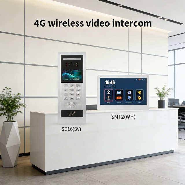 4G Wireless Multi-unit Expansion up to 999 Indoor Monitors Expandable System IP 7 Inch Intercom System for Large-scale Projects
