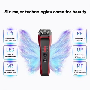 เครื่องนวดหน้าความถี่สูง ช่วยเร่งการดูดซึมครีมบำรุงผิว พร้อมแสง LED สีฟ้าและสีแดง ช่วยยกกระชับผิว ลดเลือนริ้วรอย - Product Image 4