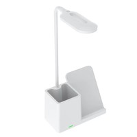 2022 QI chargeur sans fil support lampe de lecture livre lumière oeil amical Dimmable bureau LED lampe de bureau avec porte-stylo