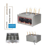 Cuiseur à nouilles électrique commercial en acier inoxydable à six trous pour soupes épicées et ragoûts