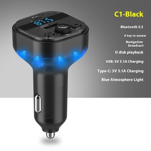 Đa Chức Năng Xe Bluetooth 5.3 Máy Nghe Nhạc Xe FM Transmitter-Loại C USB Nhanh Chóng Sạc Không Dây <span class=keywords><strong>MP3</strong></span> Máy Nghe Nhạc Với Tai Nghe Cuộc Gọi - Product Image 5