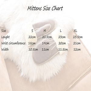 Gants en cuir de mouton en fourrure d'hiver naturels et respirants Gants en cuir faits à la main de couleur marron et en laine chaude du Pakistan - Product Image 4