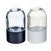 Contenant écologique sur mesure pour herbes – Pot en verre borosilicate haute résistance à la chaleur avec bouchon couronne et design dôme recyclable pour 3oz/4oz