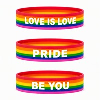 Bracelet en silicone arc-en-ciel BSBH pour le Mois de la fierté LGBT, « Love Is Love Be You », pour festivals, défilés et sensibilisation