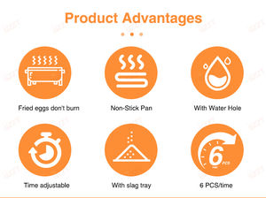 آلة صنع العجة الكهربائية التجارية صغيرة الحجم، لتشكيل وطهي البيض الرطب والطري، ماكينة أوتوماتيكية لصنع البيض المسلوق والمقلي - Product Image 4