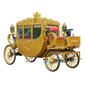 Vente flash : Chariot de chevaux de luxe, fabricant de chariots de chevaux, chariot royal tiré par des chevaux à vendre {ZD-RC18} - Product Image 1