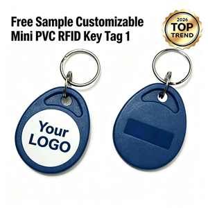 Échantillon gratuit, mini porte-clés RFID en PVC personnalisable, 125 kHz, étanche, 1K EM4305, interface NFC, <span class=keywords><strong>SESAME</strong></span> SDF4 pour l'adhésion à l'hôtel - Product Image 1